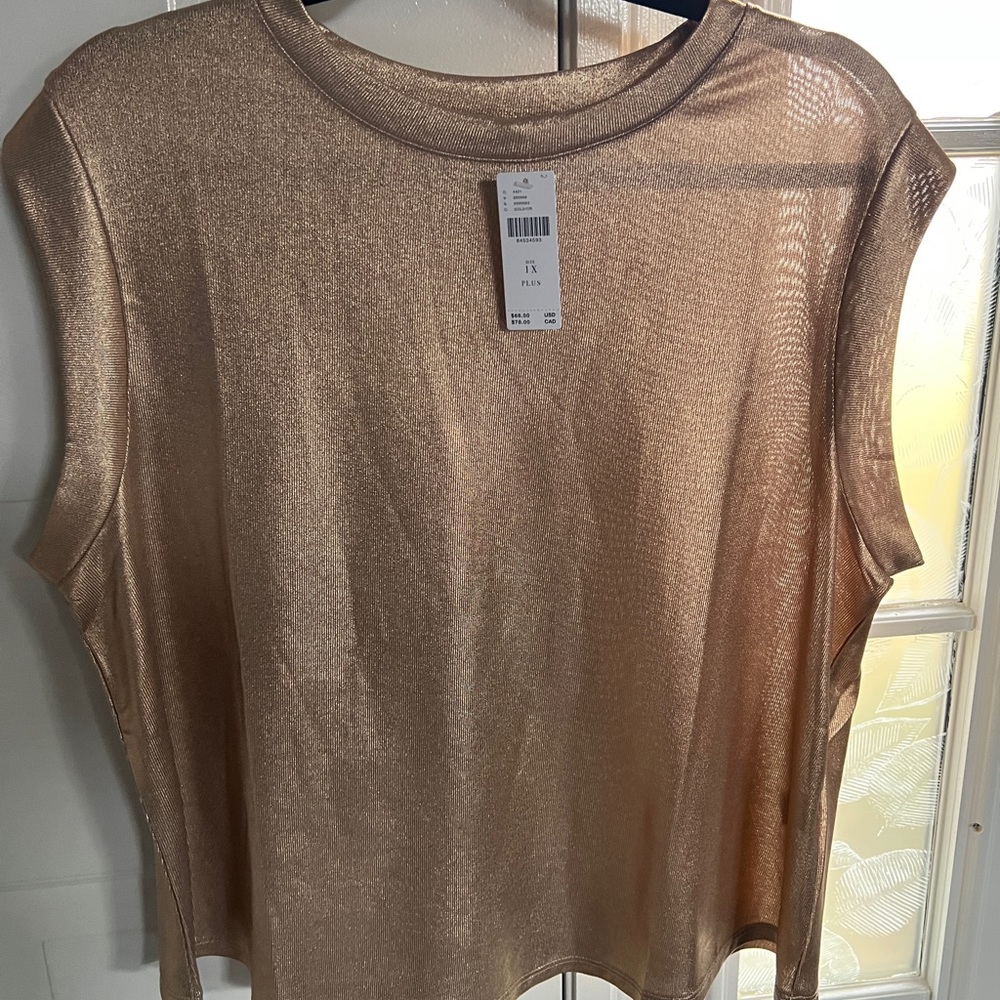 New with Tags: Anthropologie Gold Shine T-Shirt